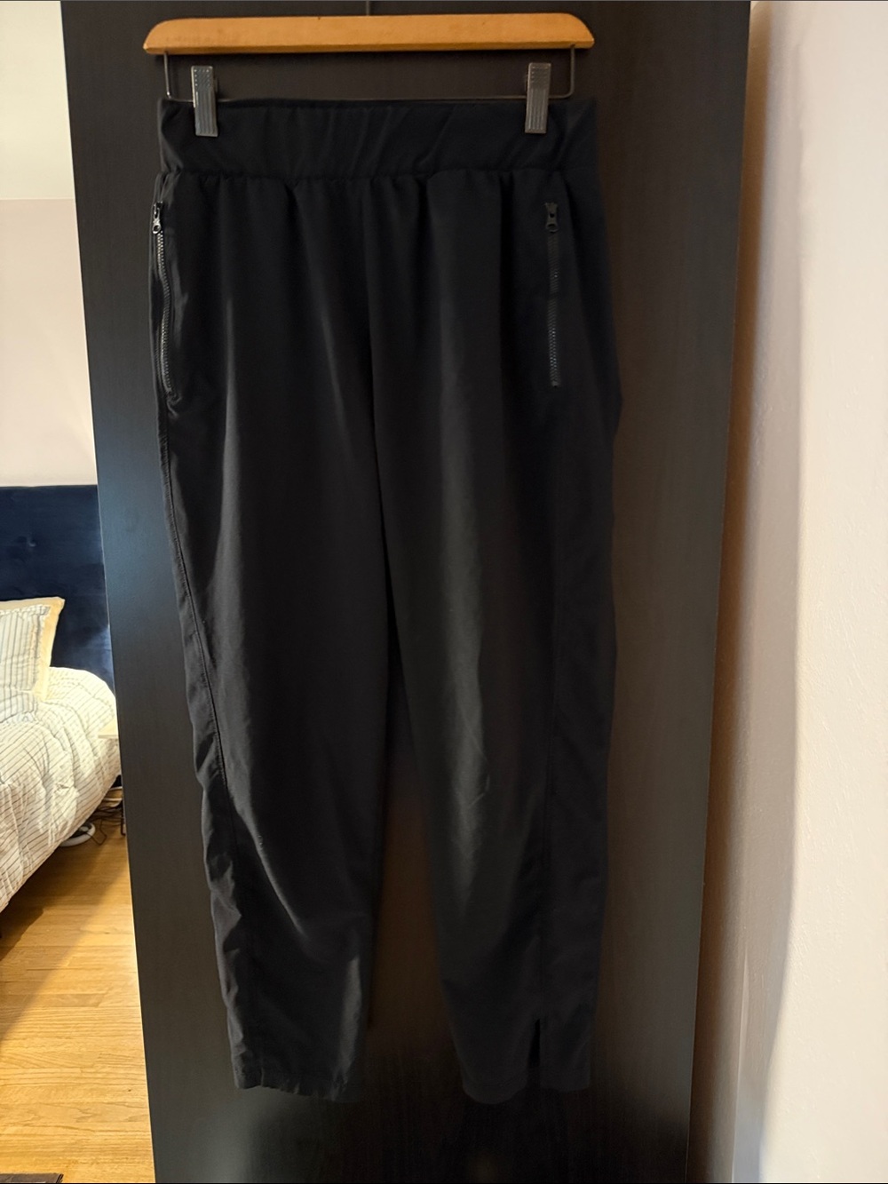 Zella Black Athletic Track Joggers with Zip Pockets